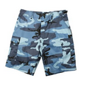 Sky Blue Camo Twill Battle Dress Uniform Combat Shorts (S to XL)